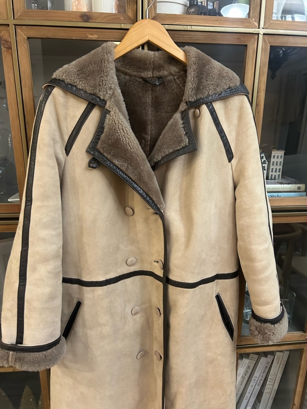 Vintage Genuine Leather Sheepskin Long Coat - Picture 3 of 16